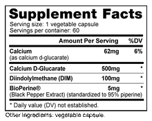 Load image into Gallery viewer, DIM with Calcium D-Glucarate By Nutrabio