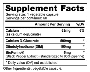 DIM with Calcium D-Glucarate By Nutrabio