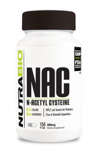 Load image into Gallery viewer, N-Acetyl-Cysteine (NAC) 600mg By Nutrabio

