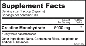 Creatine Monohydrate 150grams (30servs) By Nutrabio