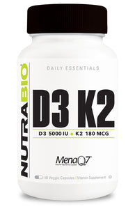 Vitamin D3 K2 By Nutrabio