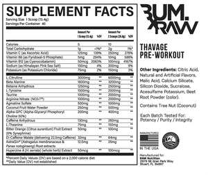 CBum Series Thavage Pre-workout By Raw Nutrition